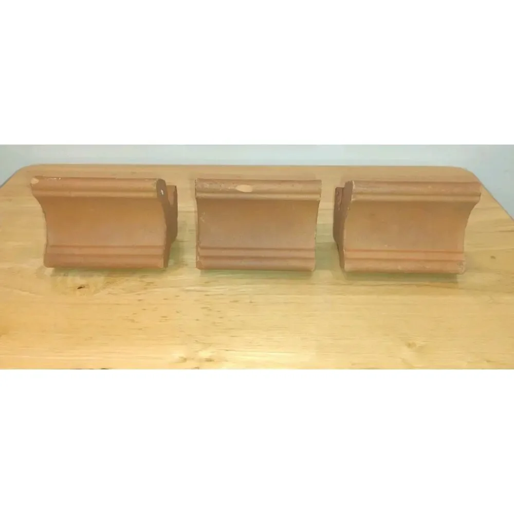 Set of 3 TERRA Cotta Large Pot Feet Clay Risers Deroma from Italy Planter Feet